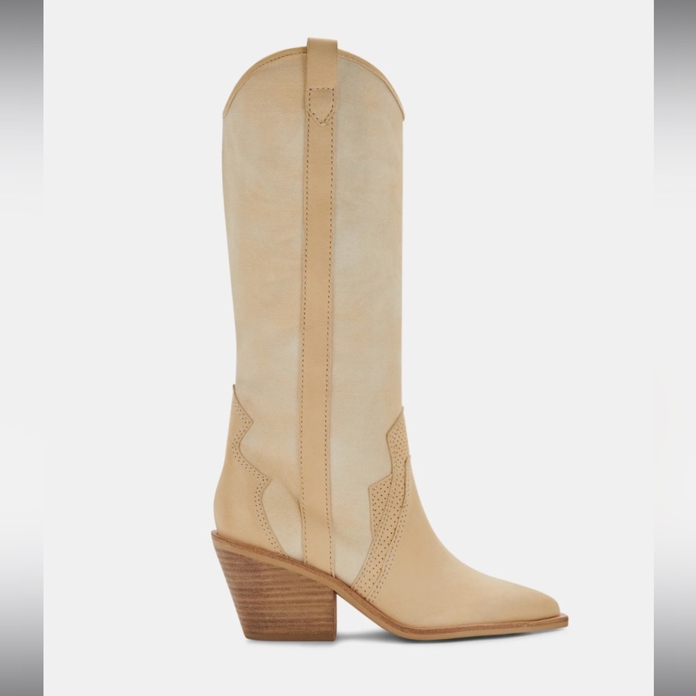 DOLCE VITA vanilla cowgirl boots
